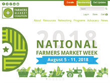 Tablet Screenshot of farmersmarketcoalition.org